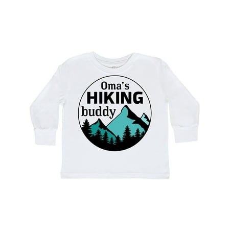 

Inktastic Oma s Hiking Buddy with Mountains and Trees Gift Toddler Boy or Toddler Girl Long Sleeve T-Shirt