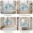 thumbnail image 6 of Coastal Sea Turtle Kitchen Curtains, Nautical Marine Jellyfish Coral Light Filtering Window Curtain Panels, 2Pcs Rod Pocket Window Treatments Set for RV Dining Room Study Room 42x54 Inches, 6 of 9