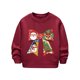 thumbnail image 5 of Sudadera sin capucha para niños, con estampado navideño, cuello redondo, manga larga, forro polar, para niños de talla mediana a grande, blusa de poliéster para niños., 5 of 6