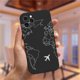 thumbnail image 1 of Funda de silicona de viaje con mapa del mundo de aviones populares de lujo para iPhone 11 12 13 14 Pro Max 13Mini 13ProMax Cute Candy Matte Soft Cover Deng Xun unisex, 1 of 2