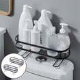 thumbnail image 4 of Organizador de baño de hierro 2pcs Sunnimix Estante de almacenamiento de inodoro Negro, 4 of 8