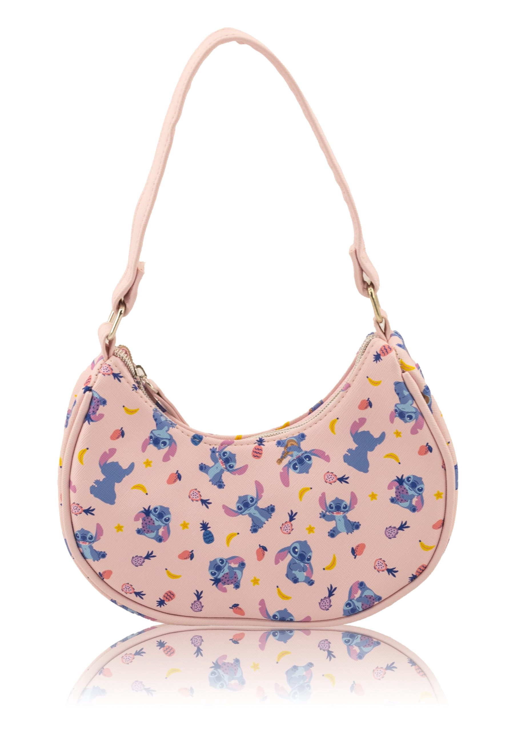 Disney Stitch Hobo Handbag Purse for Girls  Disney Baby Stitch Bright Summer Crossbody Shoulder Bag  Small PU Leather Toddler Purse, Preschool Handbag, Everyday Tote or Travel Mini Purse Ages 3+