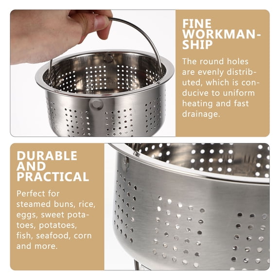UPOUART Stainless Steamer Basket Vegetable Steamer Silver 1Pack