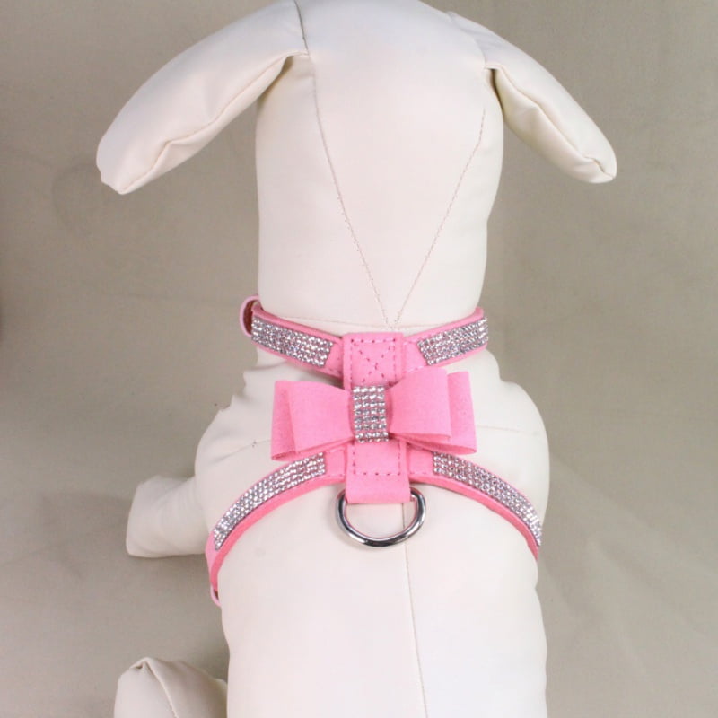 Bling Rhinestone Pet Dog Bowknot Collar Puppy Harness Necklace Collar