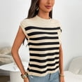 thumbnail image 6 of CheerKidz Women's Loose Casual Solid Color Round Neck Knitted Short Sleeve Sweater Spring Clothes Lightweight Layered Tunic Tops with Pockets, 6 of 6