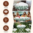 thumbnail image 6 of Country Mist Forest Round Tablecloth 36-44 Inch Round Fitted Table Cloth with Elastic Edge, Simple Watercolor Trees Landscape Waterproof Table Cover Protector for Outdoor Picnic Party Dining, 6 of 6