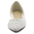 thumbnail image 3 of Ollio Women's Shoes Faux Suede Floral Mesh Lace Breathables Pointed Toe Ballet Flats F90, 3 of 6