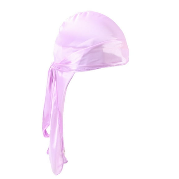 Babysbule Hats for Women Winter Fashion Soft Imitation Silk Long Tail Hip-hop Headscarf