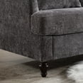 thumbnail image 2 of MAYEERTY Mid Century Modern chenille Fabric Loveseat sofa, 2-Seat Upholstered Loveseat Sofa Modern Couch for Living Room,Brown wood feet sofa for Bedroom, Reading (Gray Chenille), 2 of 20
