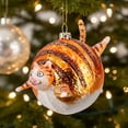 thumbnail image 4 of Woodland Christmas Ornaments Hibernating Forest Animals Rustic Tree Decorations Set of 6 Fox Deer Bunny Owl Hedgehog Handcrafted, 4 of 6