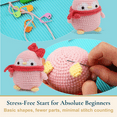 thumbnail image 5 of ComfiTime Crochet Kit for Beginners to Intermediate – Amigurumi Starter Kit w/ Video Tutorials & Step-by-Step Instructions, Complete Animal Craft Accessories for Adults, Kids & Gift Giving, Penguins, 5 of 11