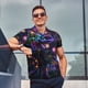 thumbnail image 4 of Balery Glowing Chameleon Fantasy Art Camisa Polo de Hombre con Estampado, de Manga Corta y Tejido Medio, Camisa Tipo Golf Polo-X-Large, 4 of 6