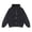 /v44Black128, variant on CAIVO Men Water Washed Vintage Hooded Zip Up Oversized And Relaxed Sweatshirt Jacket Christmas Winter Long Sleeve Comfort Tops