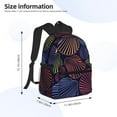thumbnail image 4 of Easygdp Colorful Shells Casual Laptop Backpack, Large Capacity Schoolpack for School, Travel, Business, 4 of 8