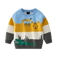 thumbnail image 1 of PENGXIANG Garçons Cartoon Pull Pull Automne Deux Couches Tricot Pull Col Rond Tricot Tops pour Tout-Petits 2-6 Ans, 1 of 6