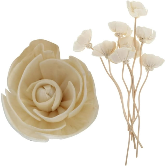 VOSAREA 2sets Flower Diffusers Aromatherapy Flower Sticks Essential Oil Diffuser Stick Scented Oil 9pcs*2