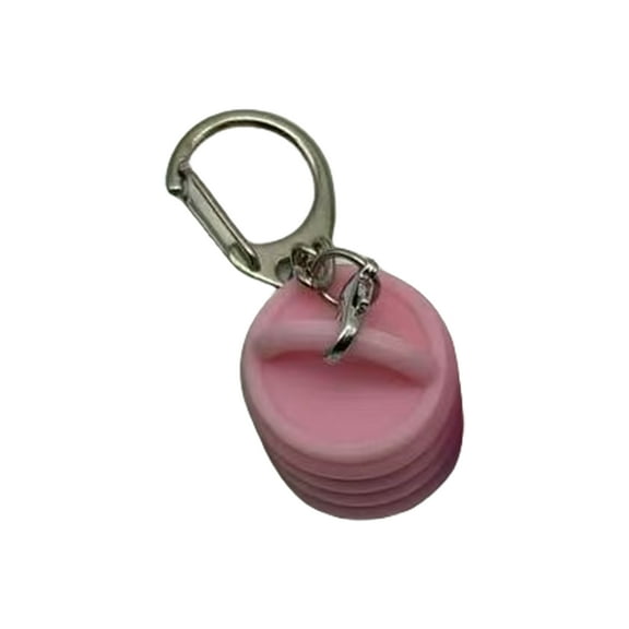 RUISINERY Portable Lip Gloss Keychain Caps Lid Holder Keyring Pendant for Lip Balm Bag Pendant Makeup Tool Accessories
