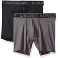 thumbnail image 2 of Under Armour Men's Mesh Series 6" Boxerjock 2-Pack, Black (001), Large, 2 of 3