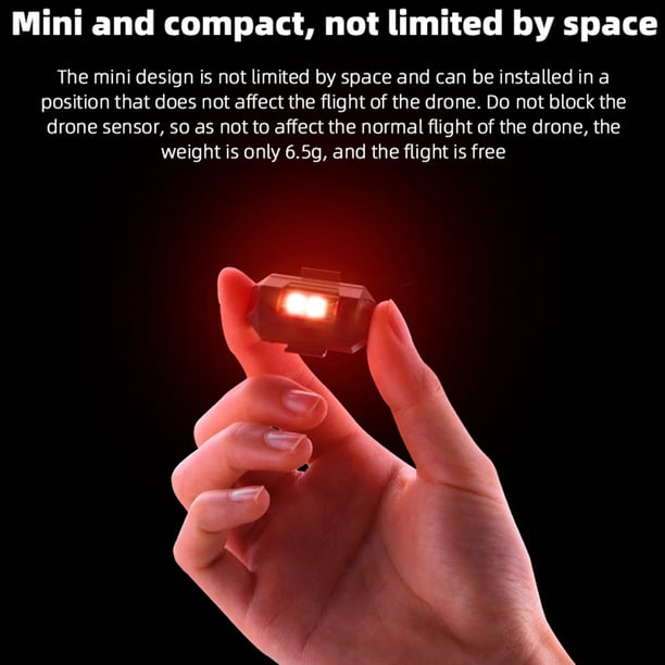 BeisDirect Luz De Vuelo Nocturno Para DJI Flip – Señal Estroboscópica LED Rojo Y Azul, Fácil Instalación Sin Dañar El Dron, Accesorio De Seguridad Para Vuelos Nocturnos