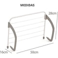 thumbnail image 2 of Estante colgante de ropa de almacenamiento plegable, colgador de ropa para balcón, calcetines y zapatos, colgador de toallas multiusos, 2 of 6