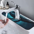 thumbnail image 7 of Pofeuu Vintage Blue Pattern Whale Print Splash Guard for Sink Faucet Sink Gadgets-Splash Guard Behind Faucet Drip Catcher for Kitchen, Bathroom,Sink Mat, 7 of 7