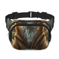 thumbnail image 1 of Fotbe Streamside Meditating Fox Cangurera Cuadrada con Estampado de Doble Capa, Bolsa de Cintura Ajustable Mini para Hombres y Mujeres, 1 of 9