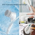 thumbnail image 2 of Electric Spin Scrubber, Handheld Cordless Rechargeable Electric Cleaning Brush with 5 Replaceable Heads,Power Cleaning Brush for Kitchen, Dish, Floor, Bathroom, Glass24.5*4.5*8.5cm,white, 2 of 5