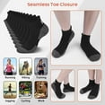 thumbnail image 5 of KOITHOT 6 Pairs Mens Ankle Socks Black Athletic Running Cushioned Men's Breathable Low Cut Socks, 5 of 6