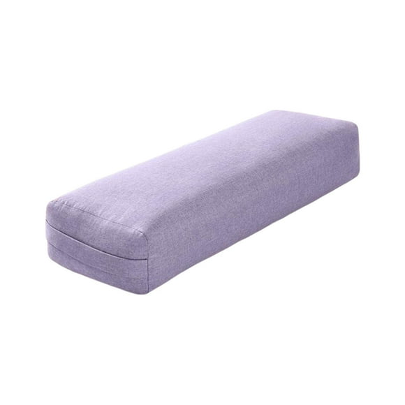 Becaristey Supportive Yoga Bolster with Carry Handle Pillow for Restorative Yoga Purple 65 x 25 x 14cm 1Set