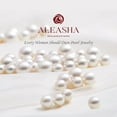 thumbnail image 3 of Aleasha 8mm Faux Pearl Necklace Earrings Set for Women White Round Glass Pearl Wedding Jewelry Gifts, 3 of 6
