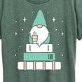 thumbnail image 3 of Instant Message - Gnome With Coffee And Books - Women's Short Sleeve Graphic T-Shirt, 3 of 7