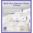 thumbnail image 3 of KINCMAX 2 Pack Adhesive for Shower Caddy, Kitchen Racks & Bathroom Organizer Shelves - Transparant & Strong Holder for Storage Accessories, 3 of 8