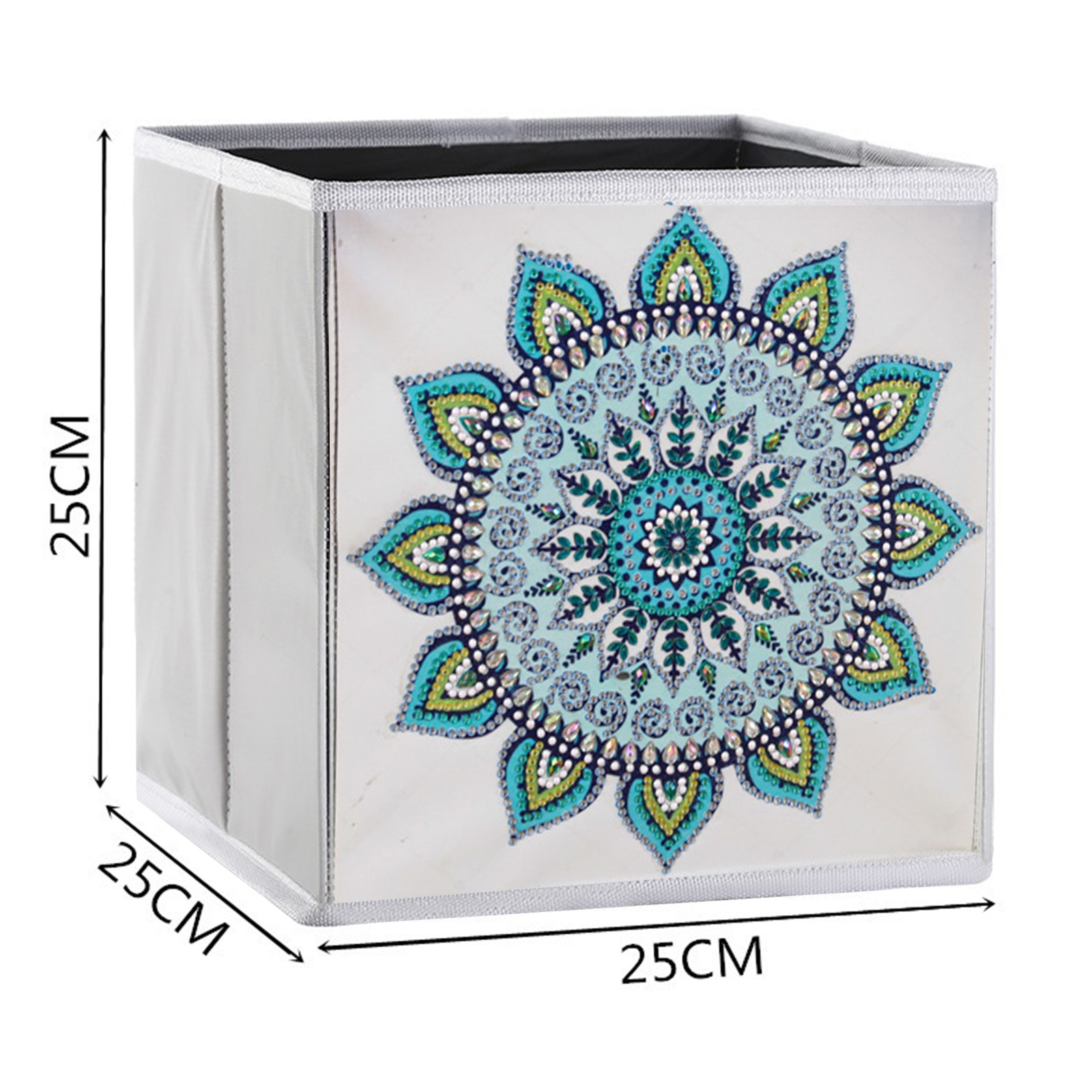 Diy Diamond Painting Folding Storage Cubes Organizer Boxes, P U Leather