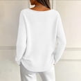 thumbnail image 4 of Women’s Waffle Long Sleeve T-Shirt - Fall V Neck Pullover Tops - Fashion Basic Knit Daily Casual Tops, 4 of 8
