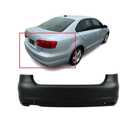 DCP Rear Bumper Cover for 2011-2014 Volkswagen Jetta Type 6 Sedan 11-14