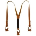 thumbnail image 2 of CTM®  Coated Leather Button-End Y-Back Suspender with Bachelor Buttons (Men's), 2 of 5