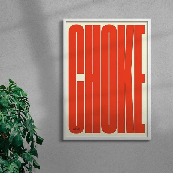 Miluva Choke Aesthetic Wall Art Print Minimalist Poster For Bedroom Living Room Decor Modern Printable Quote Art Decor For Living Room Bedroom, 8x12 UNFRAMED