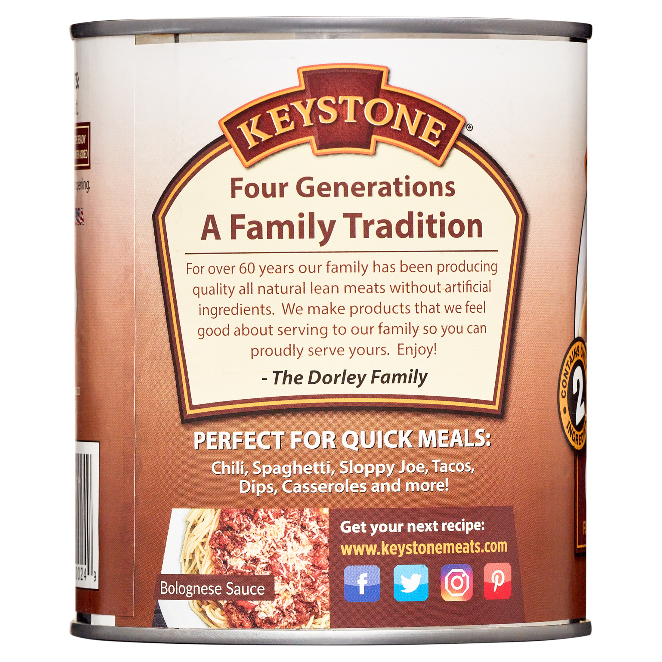 4 Cans Keystone All Natural Ground Beef - 28 Oz Each For Tacos, Spaghetti & More