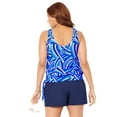 thumbnail image 2 of Swimsuits for All Side Tie Blouson Tankini Set With Cargo Short, 2 of 5
