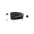 thumbnail image 2 of Meridian Furniture Ritz Grey Velvet Accent Chair, 2 of 8