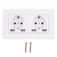 thumbnail image 2 of Caja de de Corriente de Pared Exterior Impermeable IP66 de 16 A y 250 V, de Corriente Doble Eléctrica con 2 USB para el Jardín del Hogar, Estilo Alemán, 2 of 5