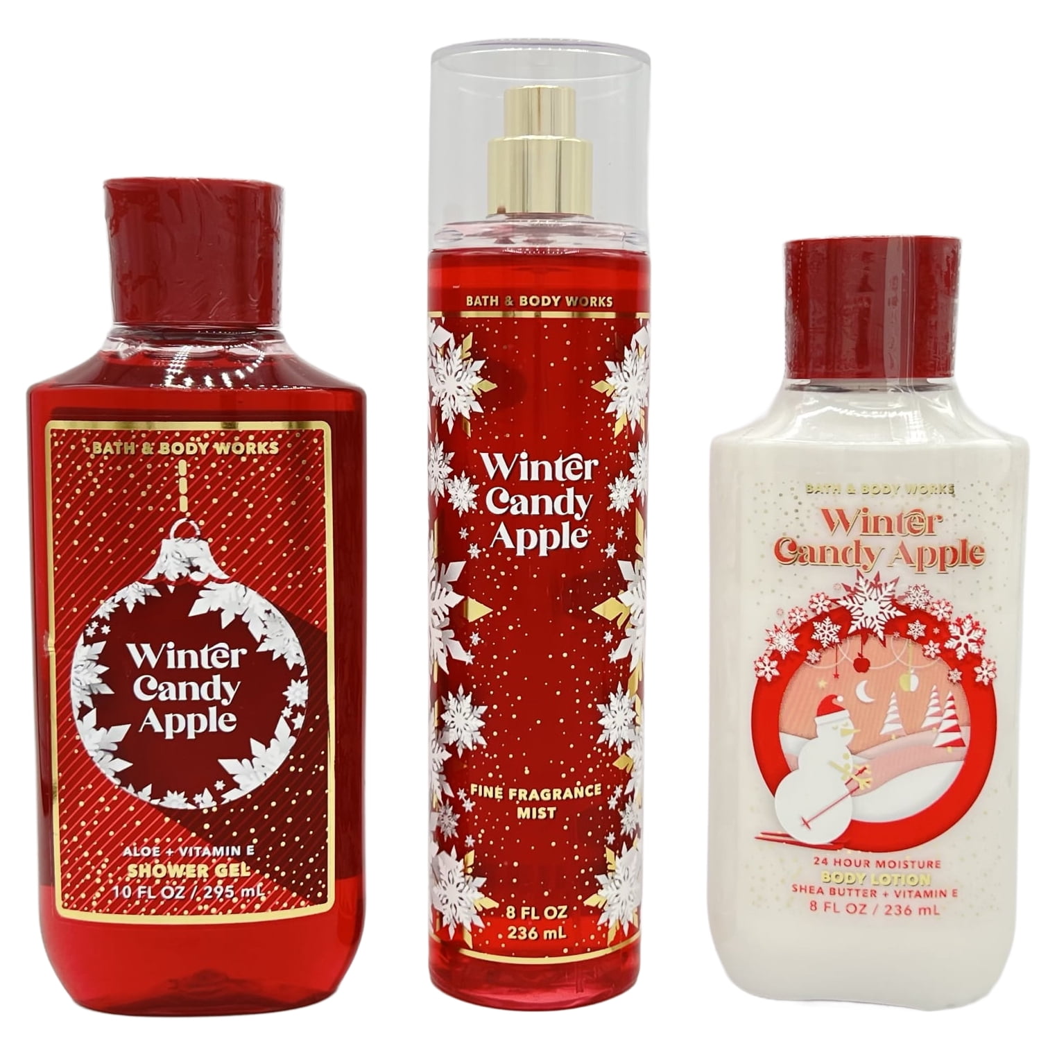 Bath & Body Works WINTER CANDY APPLE Trio Gift Set - Festive Blend