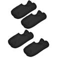 thumbnail image 1 of Hombre Elástico No Show Low Cut Sport Footsie Boat Calcetines 4 Pares Negro, 1 of 2