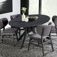 thumbnail image 2 of HAHDAXIA Round Waterproof Table Cover Elastic Tablecloth Vinyl Fitted Table Cover Elastic Edged Plastic Table Cover Fits Tables up to 45"-56" R Grey, 2 of 7