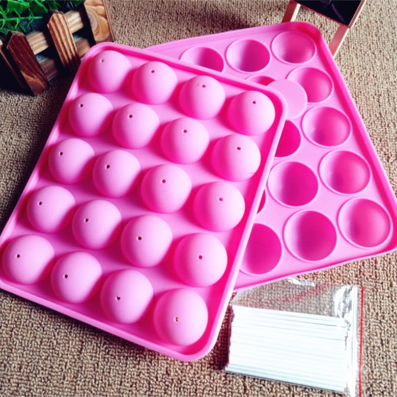 Lollipo... Cake Pop Maker Machine kit Mold With 2 Pink Silicone Baking Mold Set 