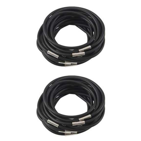 20 Black Rubber Lace 450X4mm per Woman Man