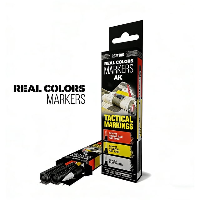 Ensemble de Marqueurs Couleurs Réelles RCM106 Armes Peinture Modèle