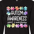 thumbnail image 4 of Inktastic Autism Awareness Support and Understanding Puzzle Pieces Long Sleeve T-Shirt, 4 of 5