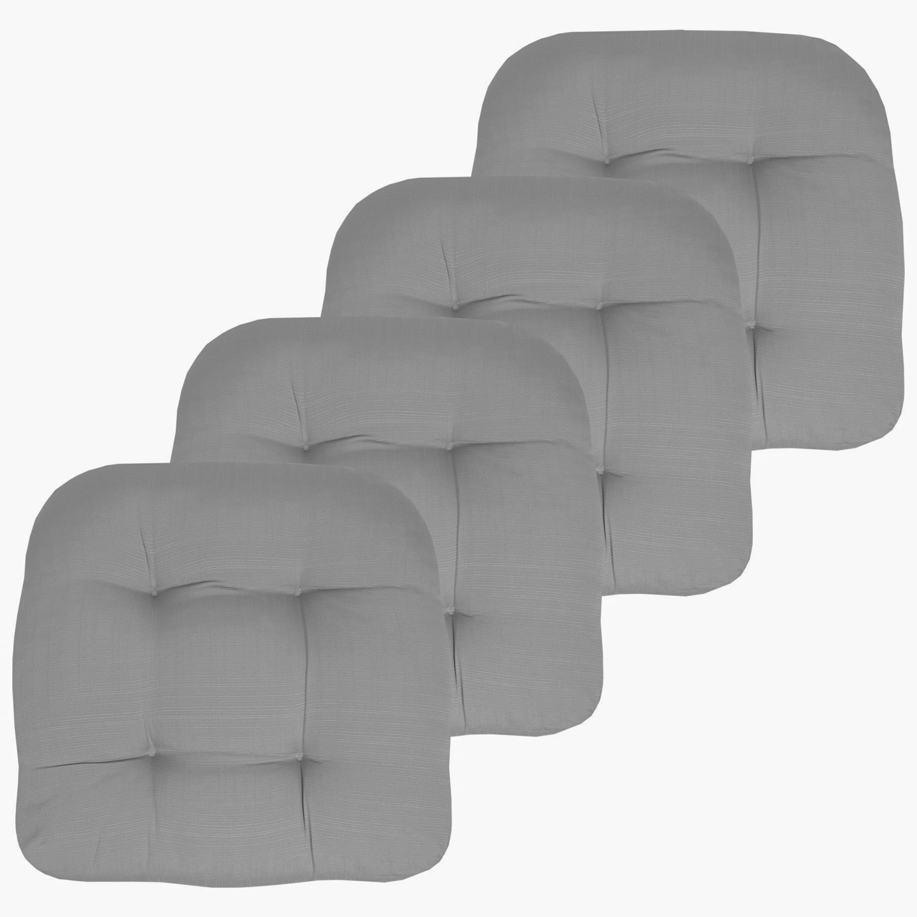 RACE LEAF Chair Cushions 19 x 19 Patio Chair Seat Pads, Set of 2 Thick  Fill Tufted Square Patio Cushions, Water-Resistant with Ties for Non-Slip