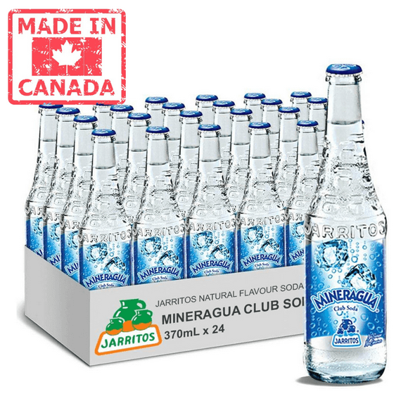 Jarritos Mineragua 370ml Sparkling Water Glass- 24/Case